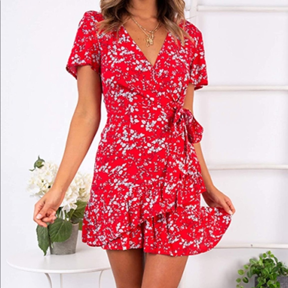 Red Wrap Dress